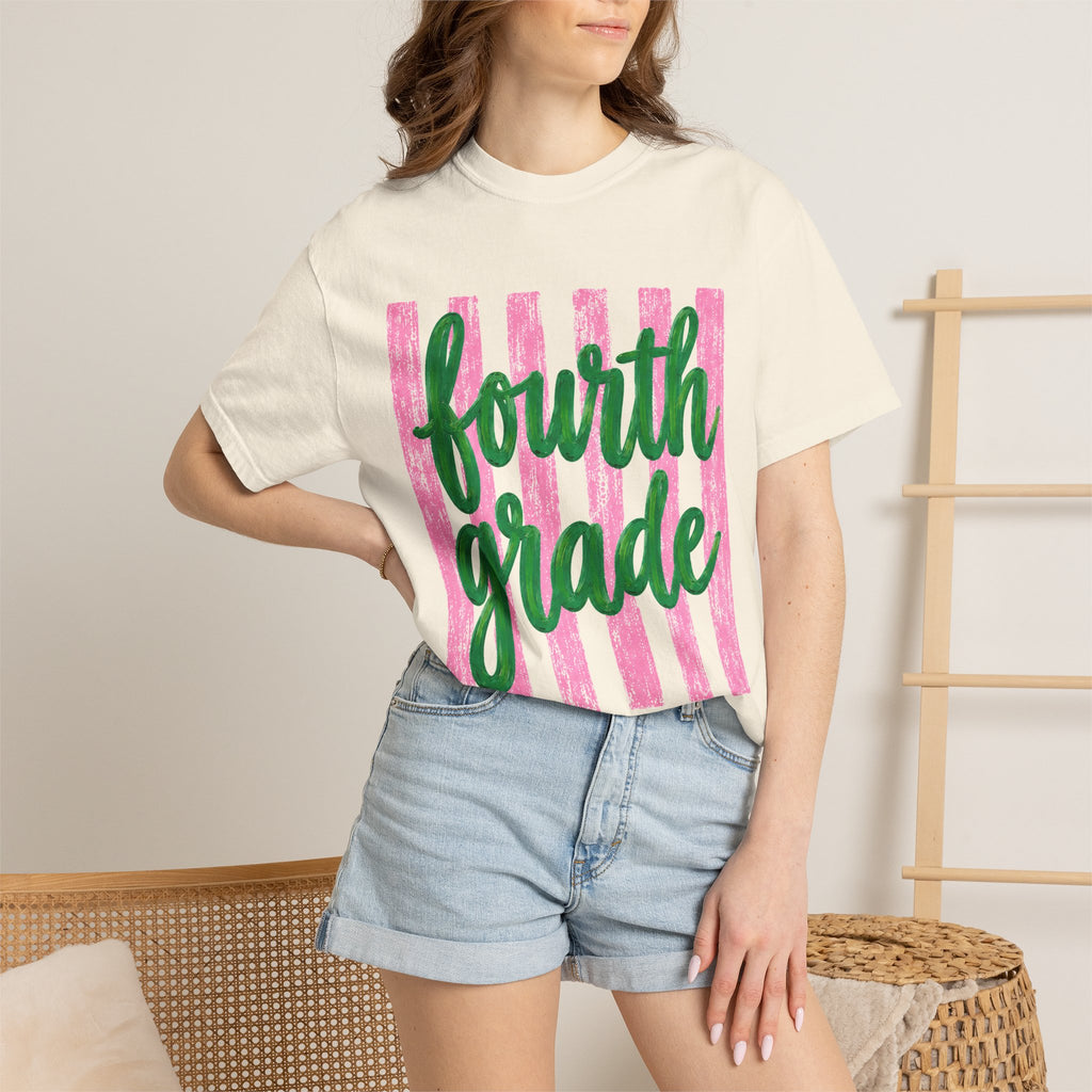 Fourth Grade Teacher Shirt | 4th Grade Team Tee | Painted Script Back to School Shirt
