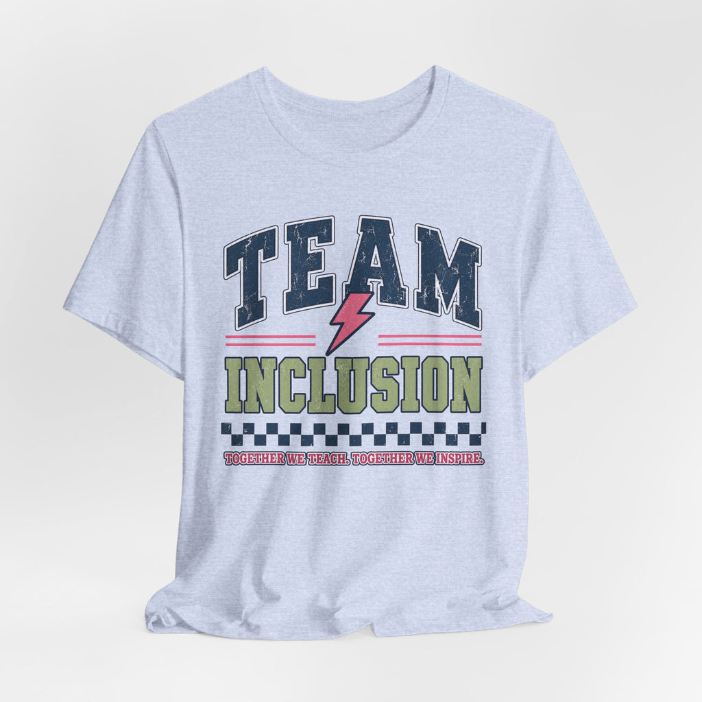 Team Inclusion SPED Varsity Teacher Shirt | Custom Teacher Tee | Back to School Teacher Gift | Bella+Canvas 3001 Graphic T-Shirt
