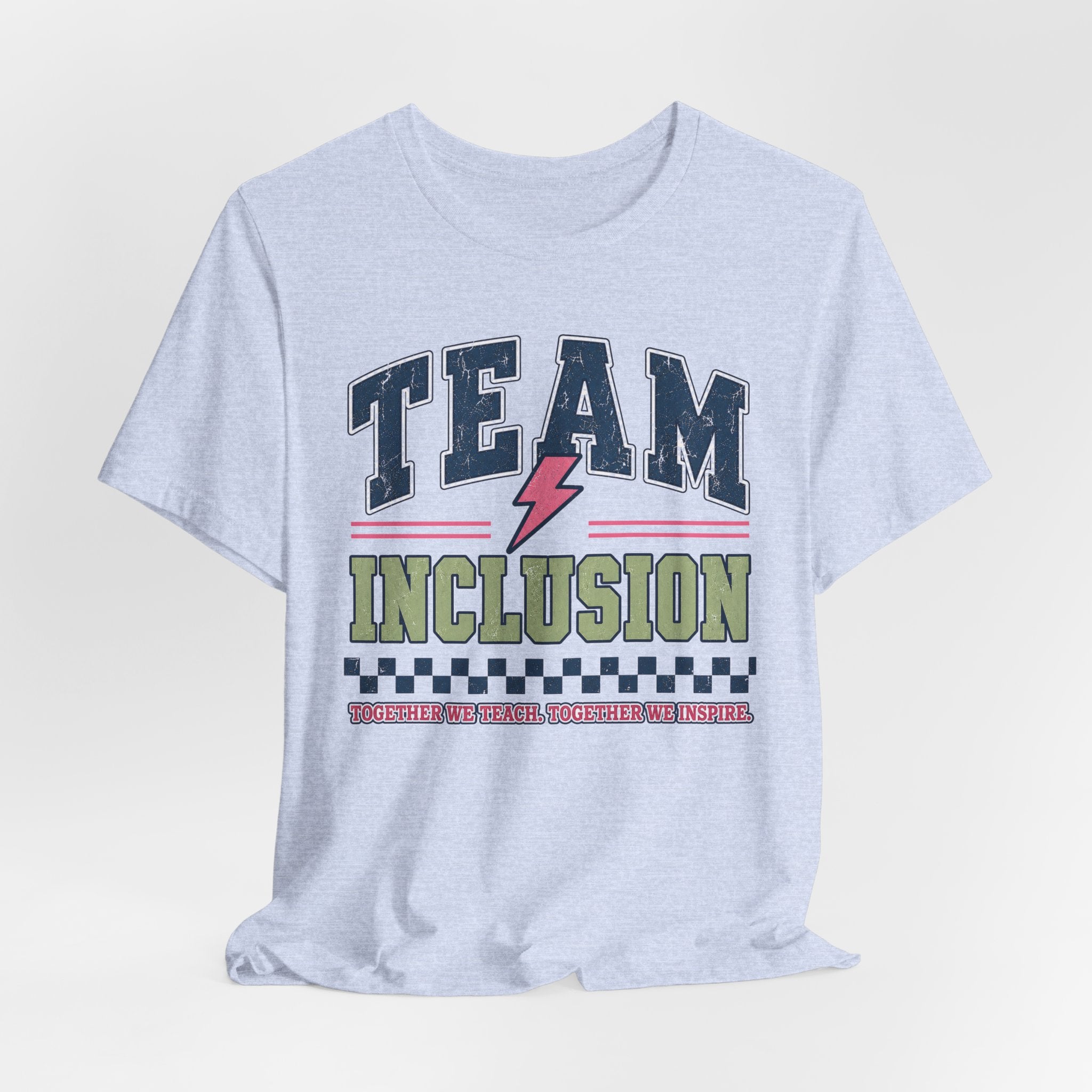 Team Inclusion SPED Varsity Teacher Shirt | Custom Teacher Tee | Back to School Teacher Gift | Bella+Canvas 3001 Graphic T-Shirt