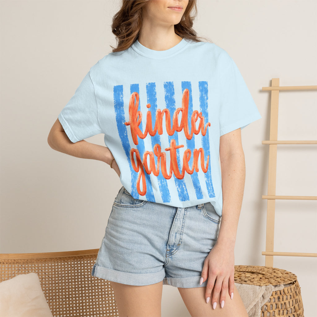 Kindergarten Teacher Shirt | Kinder Grade Level Team Tee | Painted Script Back to School Shirt