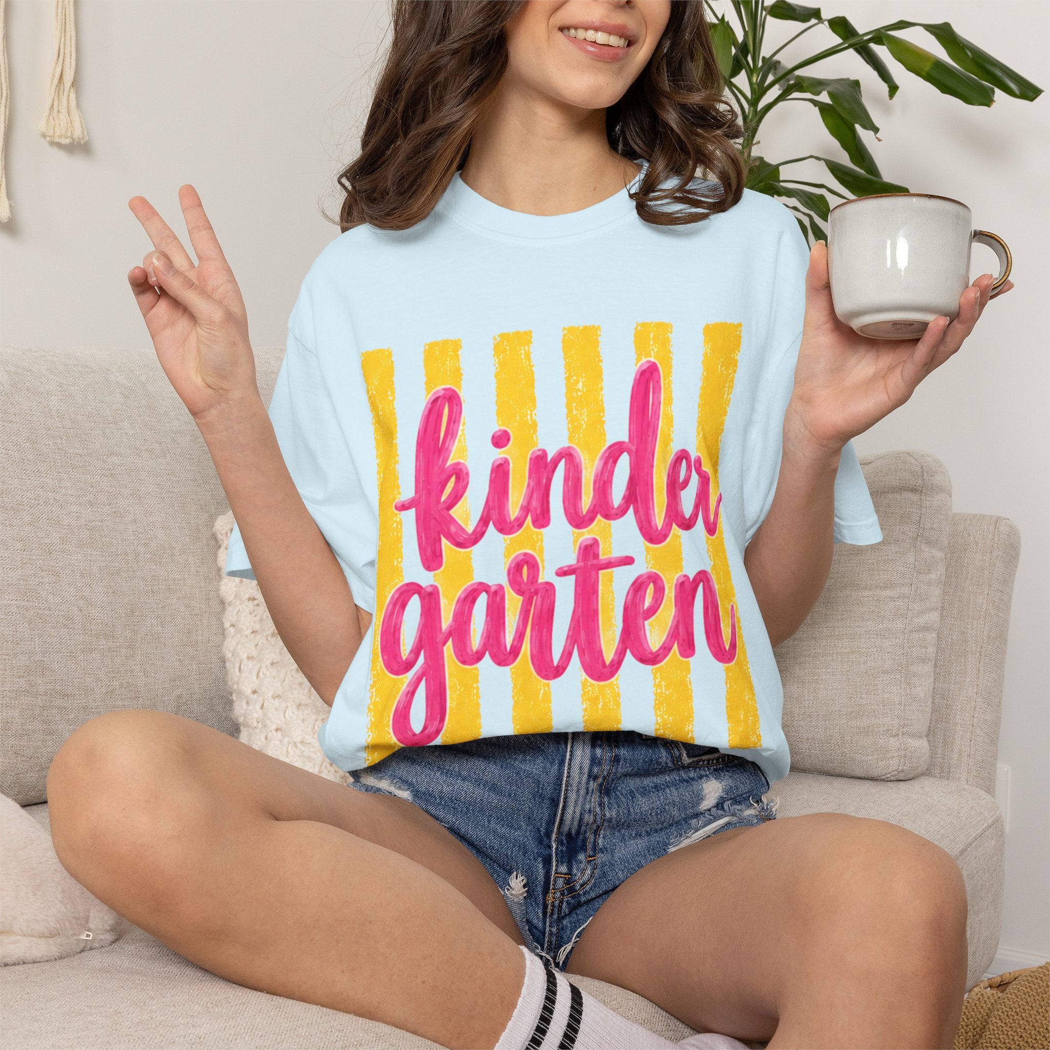 Kindergarten Teacher Shirt | Kinder Grade Level Team Tee | Painted Script Back to School Shirt