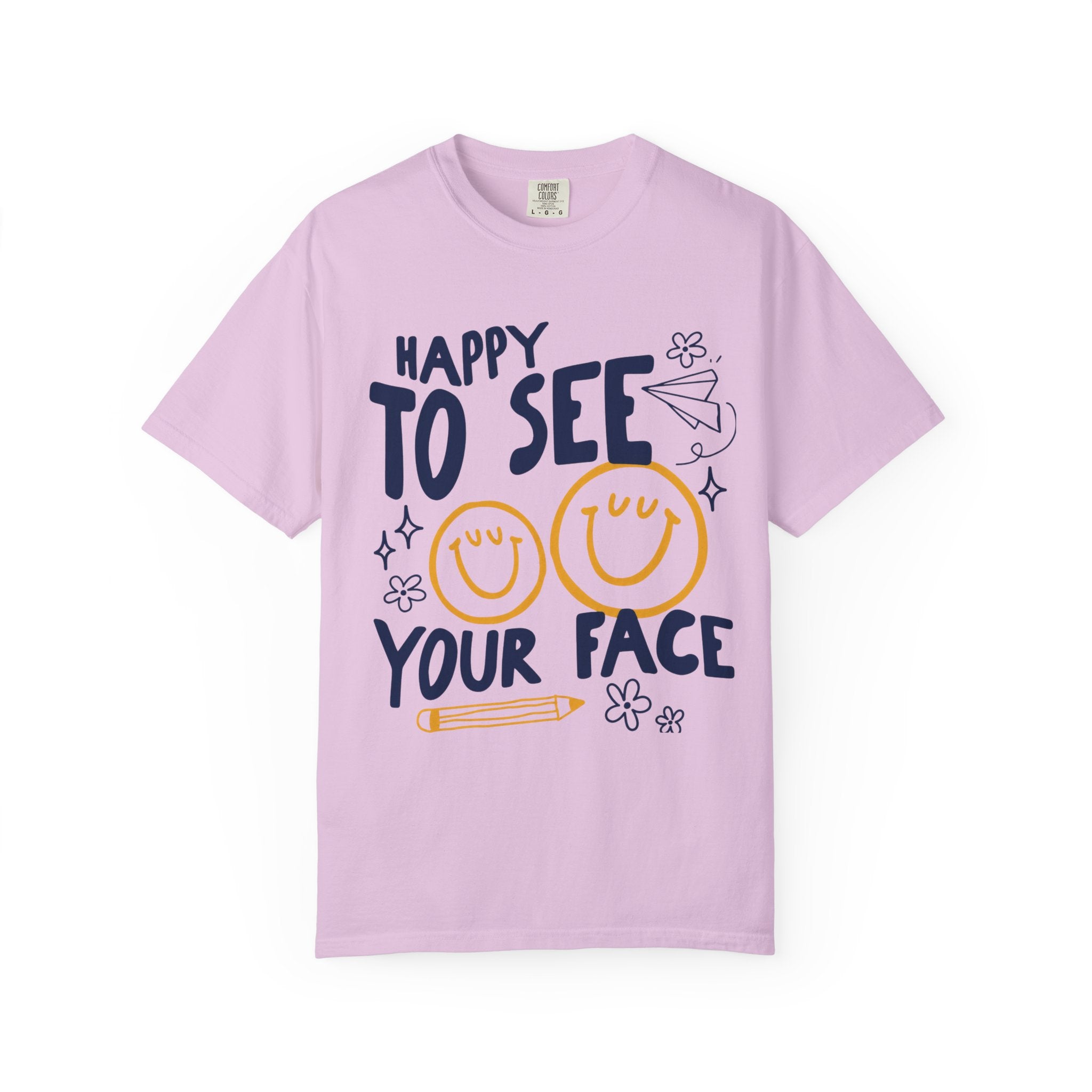 Happy to See Your Face Teacher Shirt | Cute Back to School Teacher Tee | Elementary Teacher T-Shirt | First Day of School Outfit | Teacher Gift