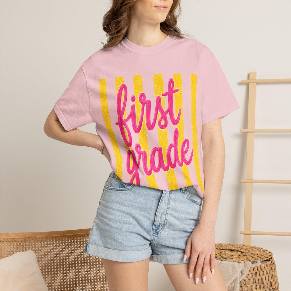 First Grade Teacher Shirt | 1st Grade Team Tee | Painted Script Back to School Shirt