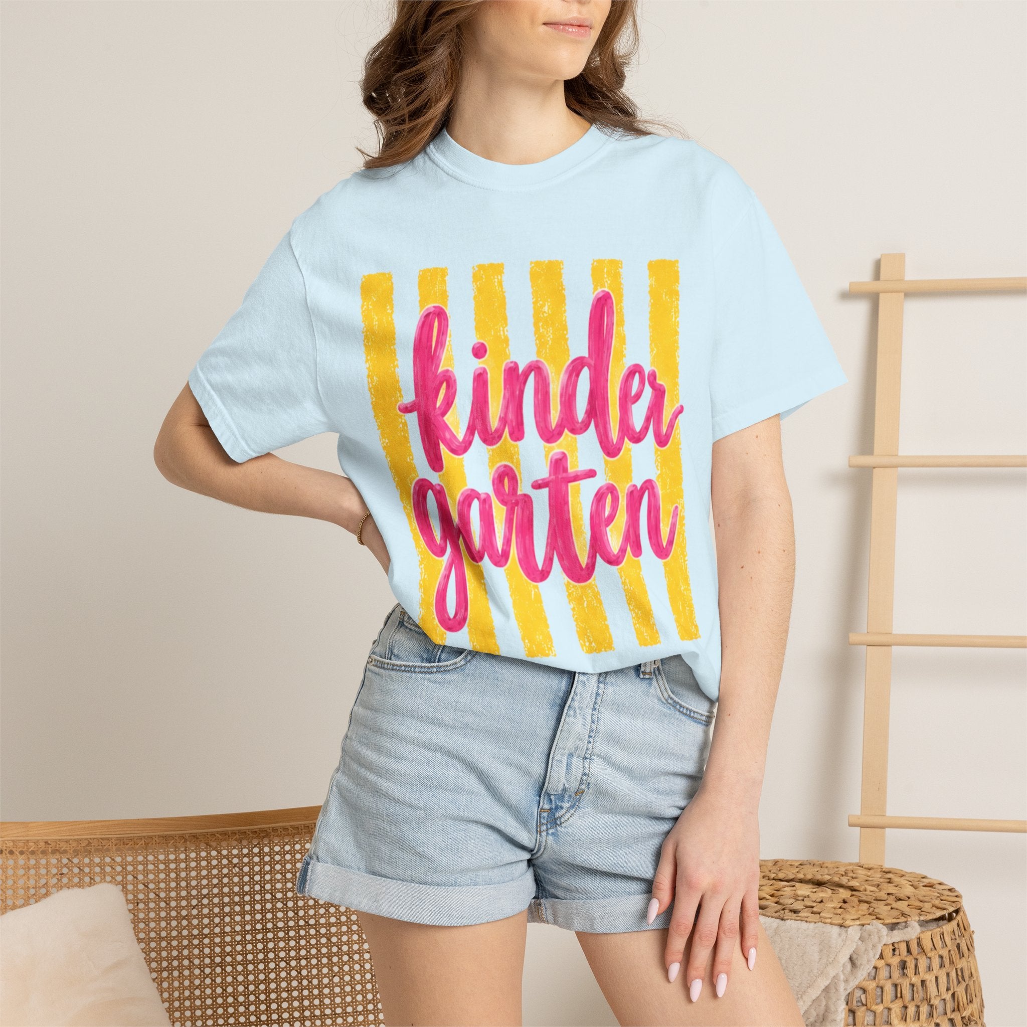 Kindergarten Teacher Shirt | Kinder Grade Level Team Tee | Painted Script Back to School Shirt