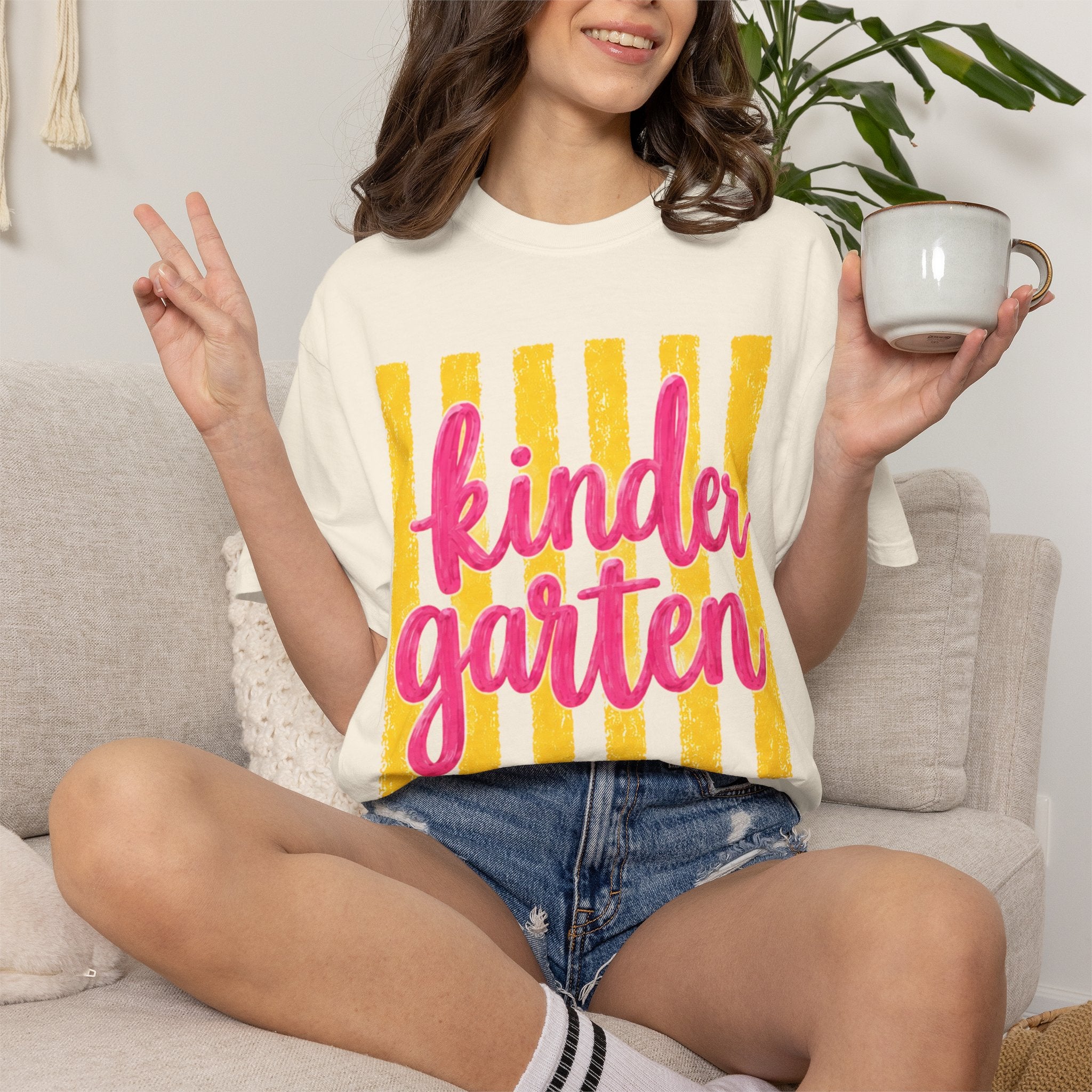 Kindergarten Teacher Shirt | Kinder Grade Level Team Tee | Painted Script Back to School Shirt