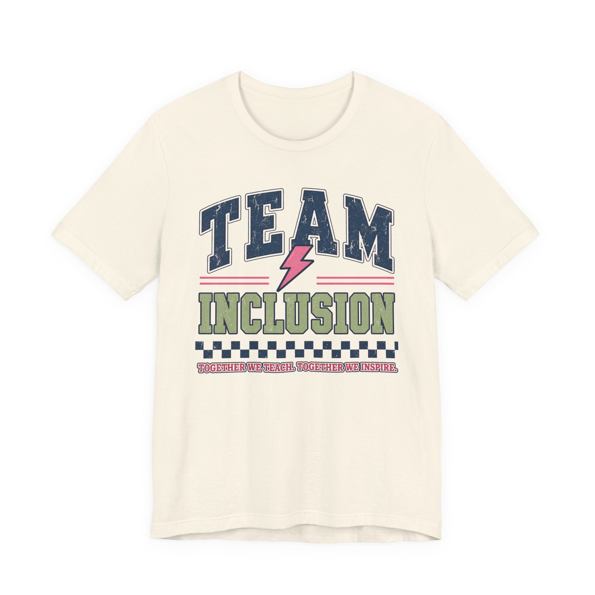 Team Inclusion SPED Varsity Teacher Shirt | Custom Teacher Tee | Back to School Teacher Gift | Bella+Canvas 3001 Graphic T-Shirt