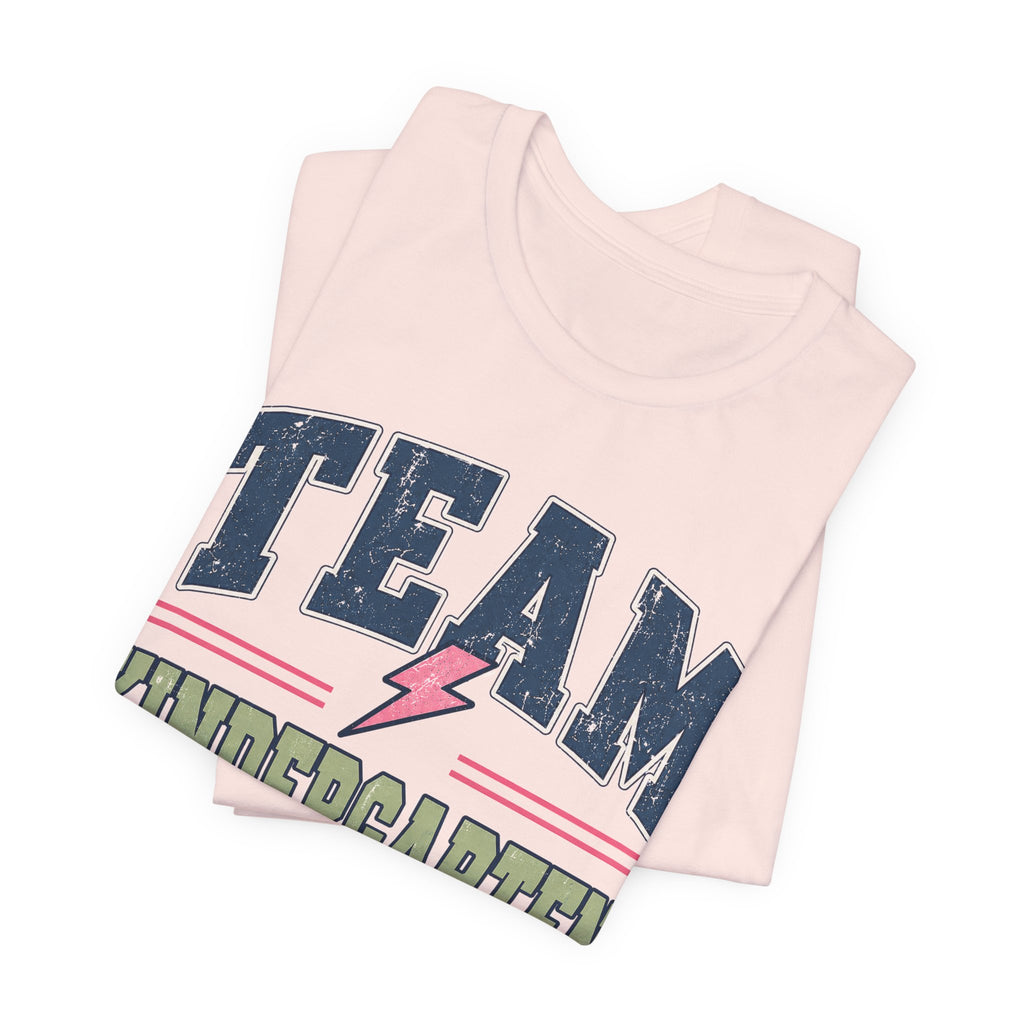 Kindergarten Varsity Teacher Shirt | Teacher Tee | Back to School Teacher Gift | Bella+Canvas 3001 Graphic T-Shirt