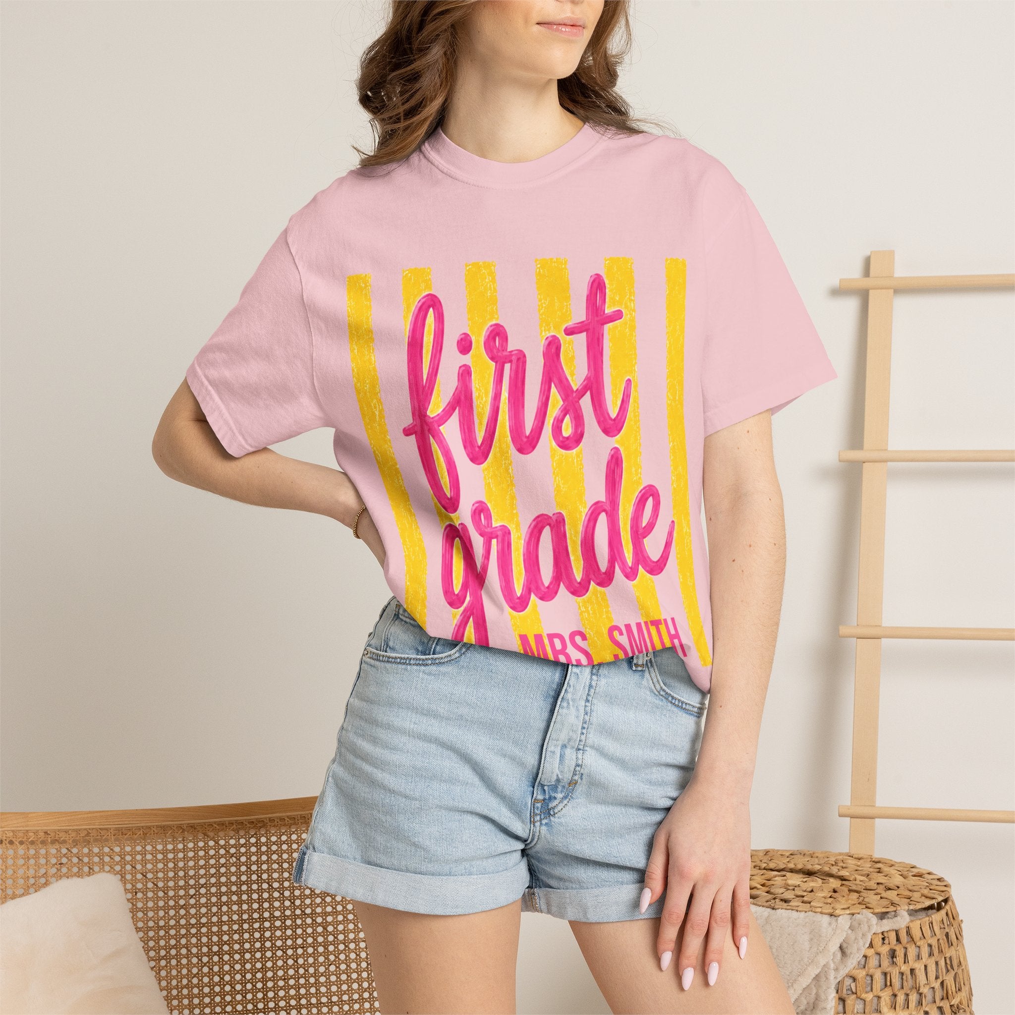 Personalized First Grade Teacher Shirt | 1st Grade Team Tee | Painted Script Back to School Shirt