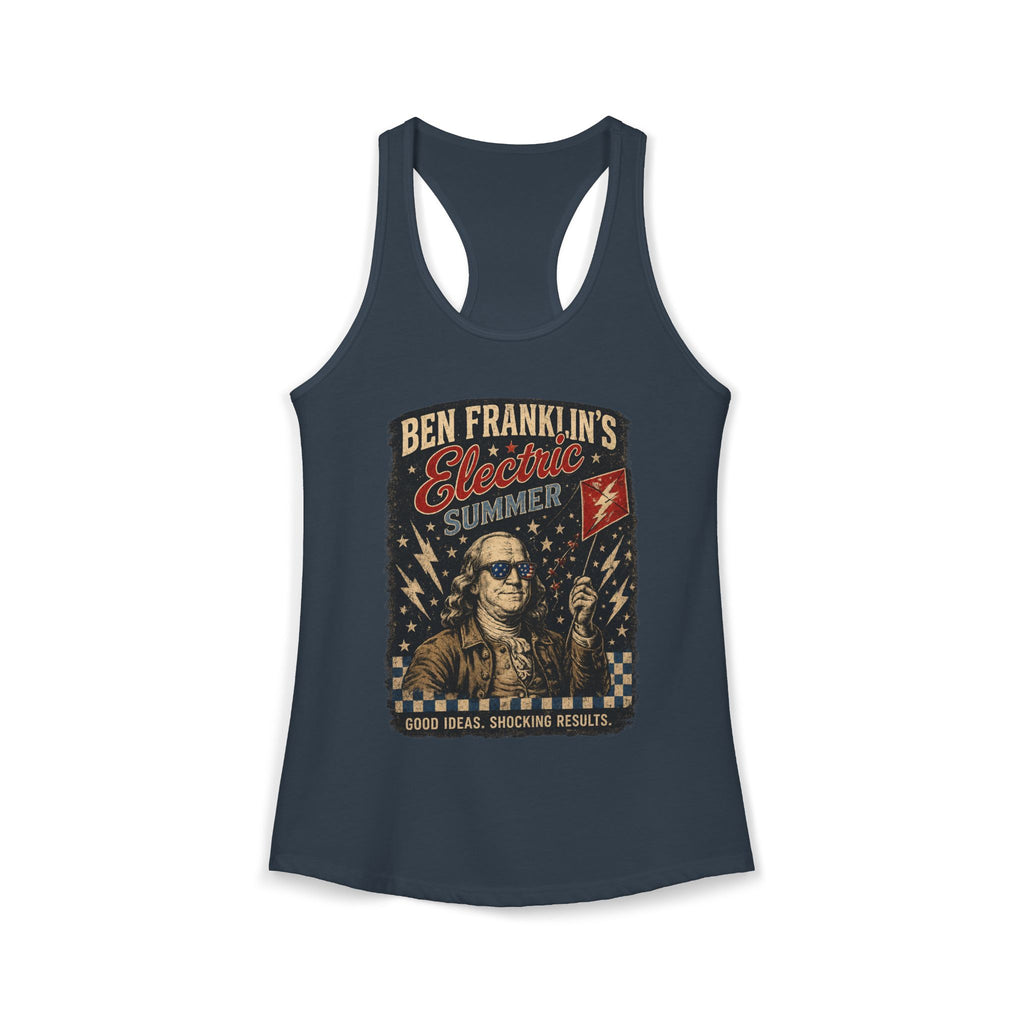 Ben Franklin’s Electric Summer | Vintage Fourth of July Women's Ideal Racerback Tank