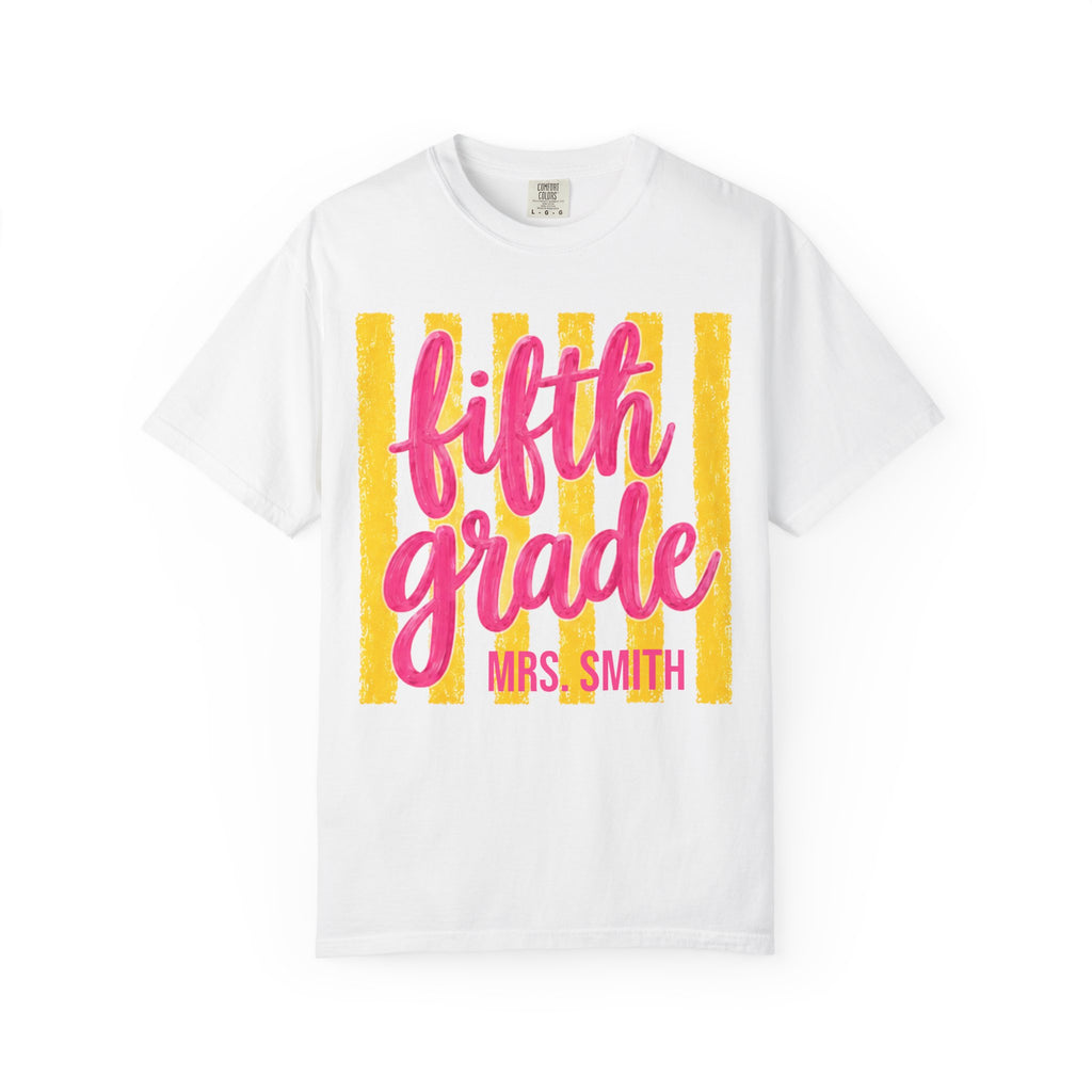 Personalized Fifth Grade Teacher Shirt | 5th Grade Team Tee | Painted Script Back to School Shirt