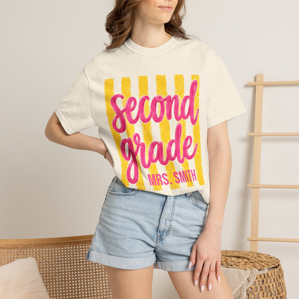 Personalized Second Grade Teacher Shirt | 2nd Grade Team Tee | Painted Script Back to School Shirt