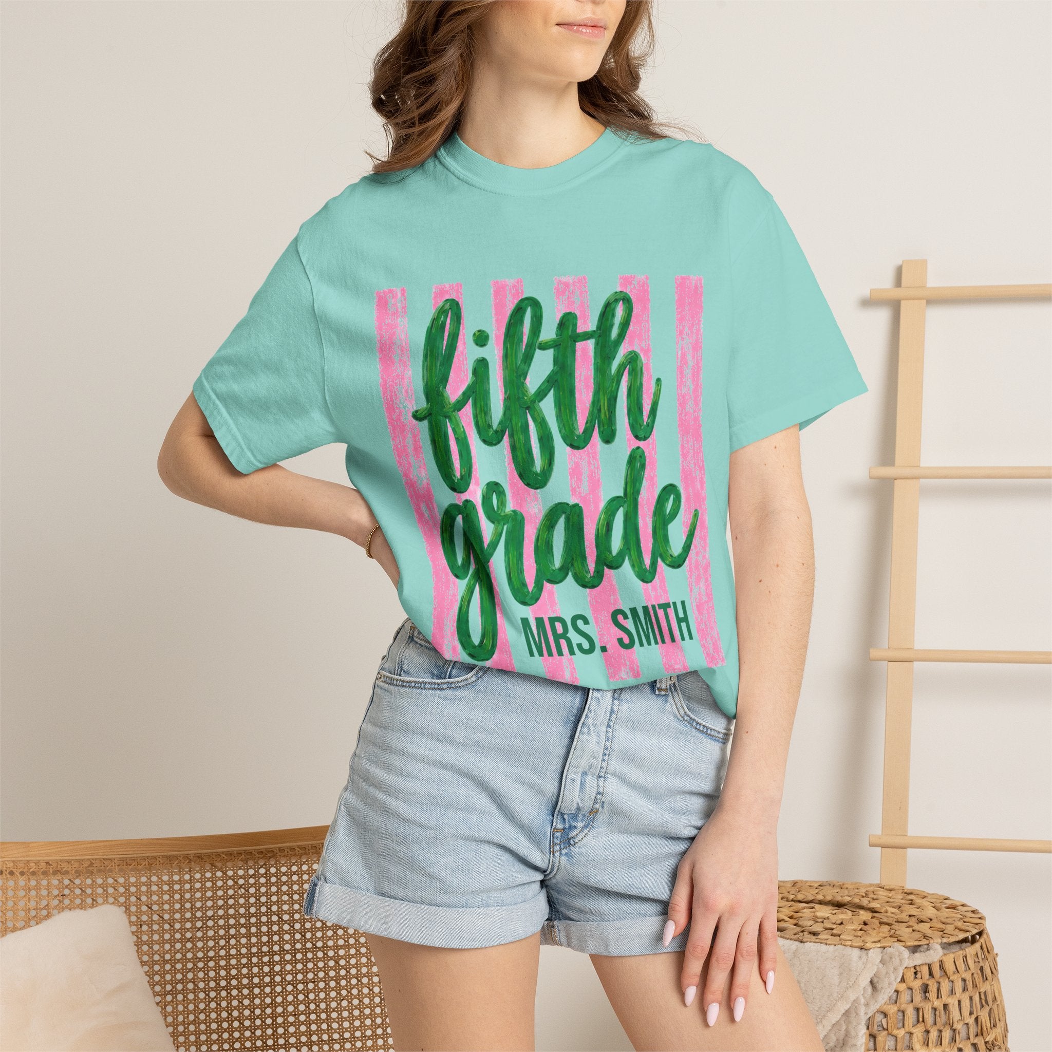 Personalized Fifth Grade Teacher Shirt | 5th Grade Team Tee | Painted Script Back to School Shirt