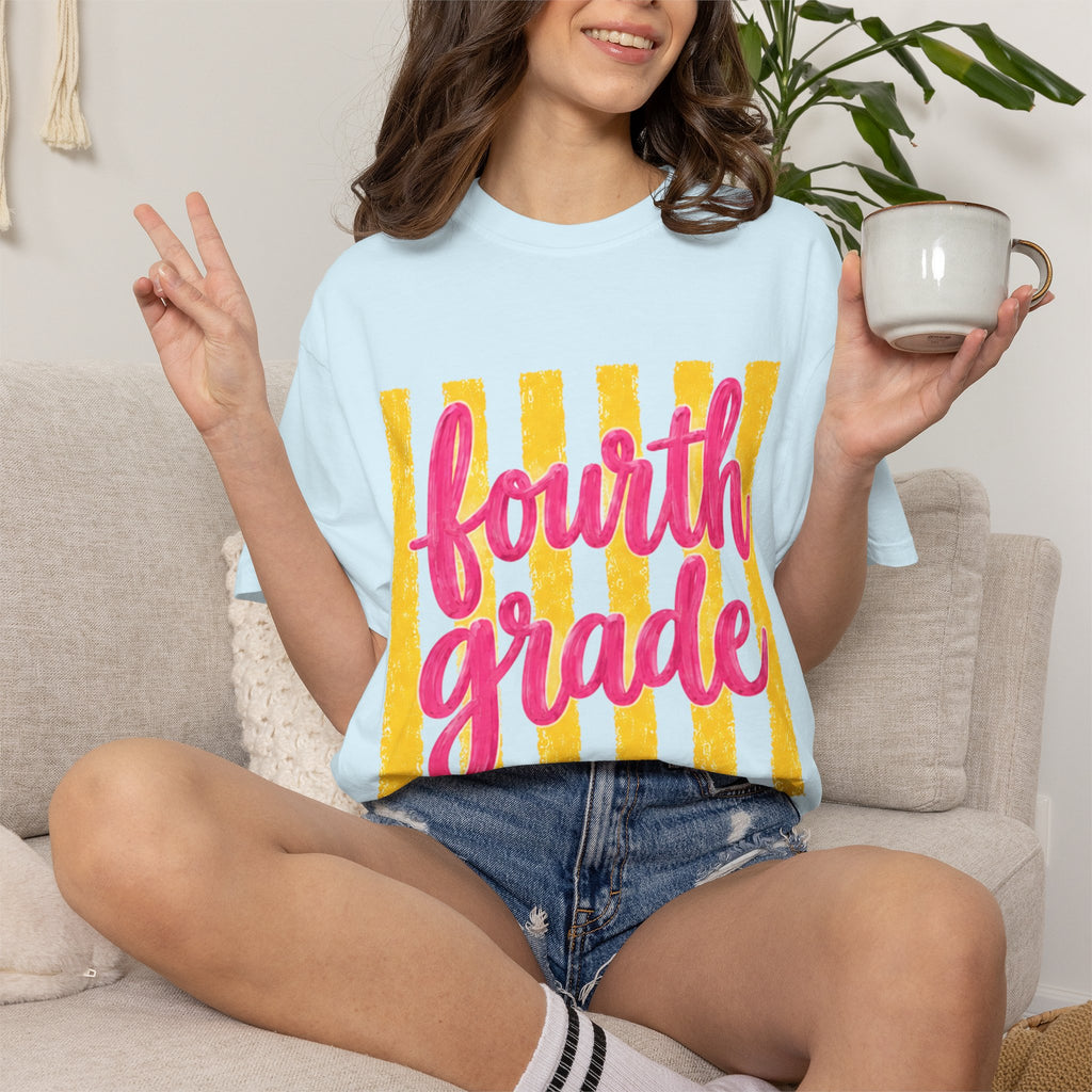 Fourth Grade Teacher Shirt | 4th Grade Team Tee | Painted Script Back to School Shirt