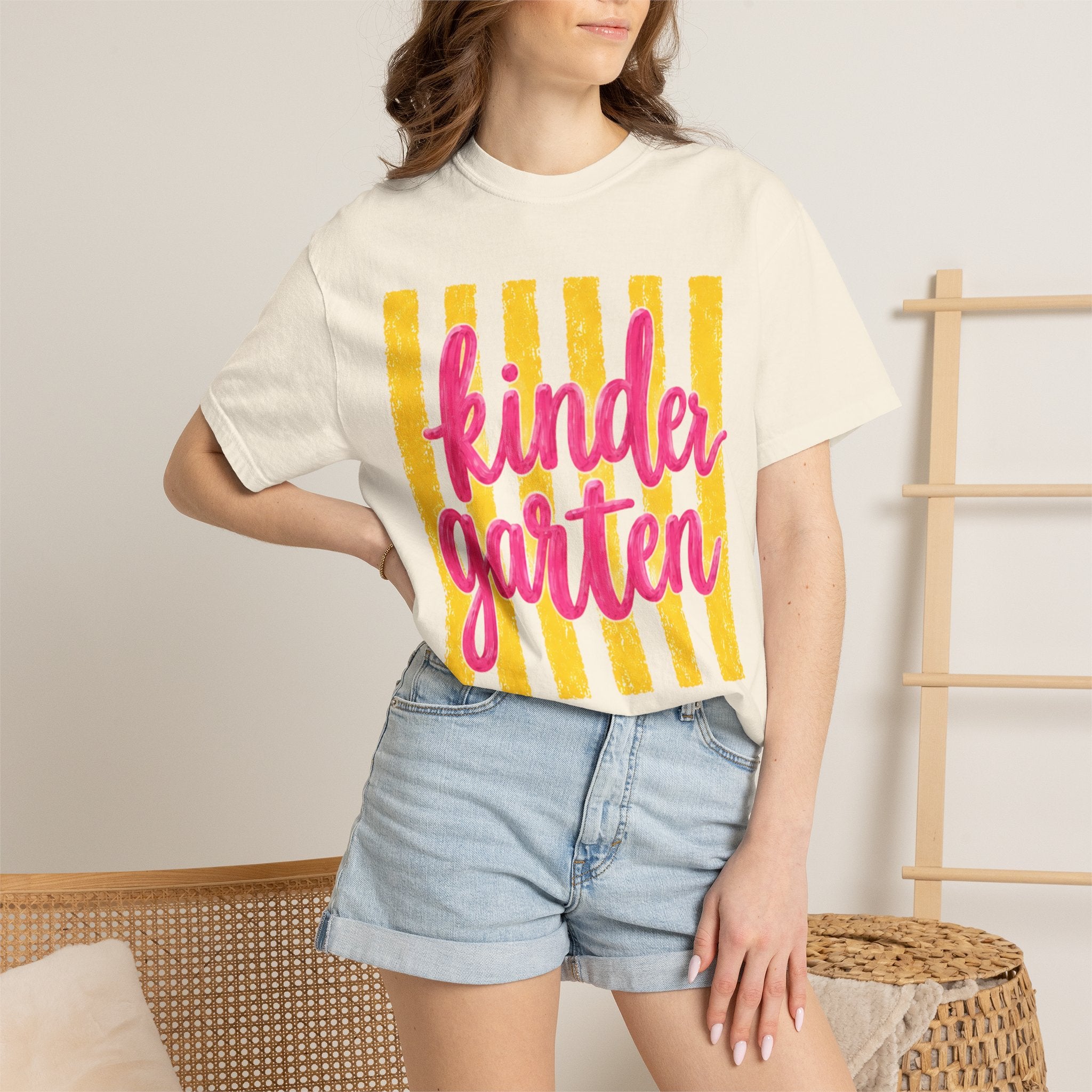 Kindergarten Teacher Shirt | Kinder Grade Level Team Tee | Painted Script Back to School Shirt