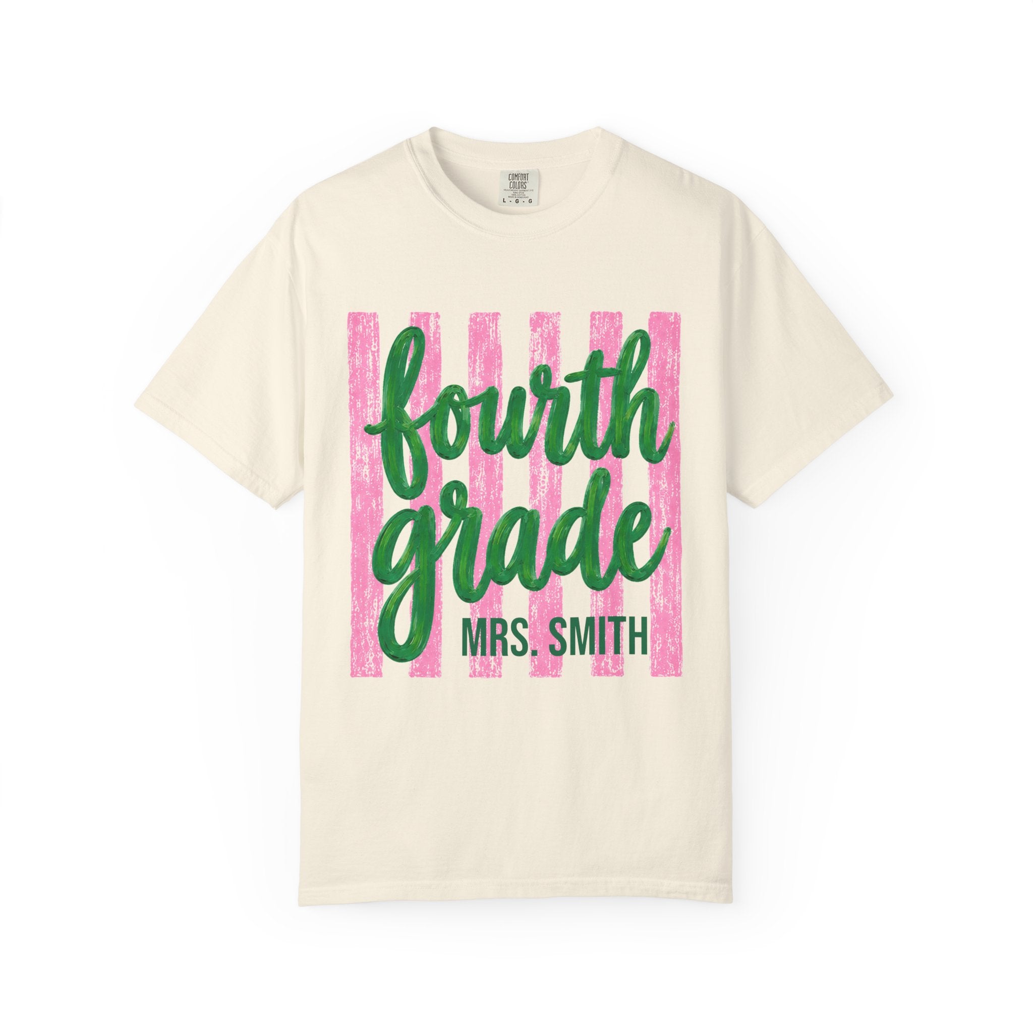 Personalized Fourth Grade Teacher Shirt | 4th Grade Team Tee | Painted Script Back to School Shirt