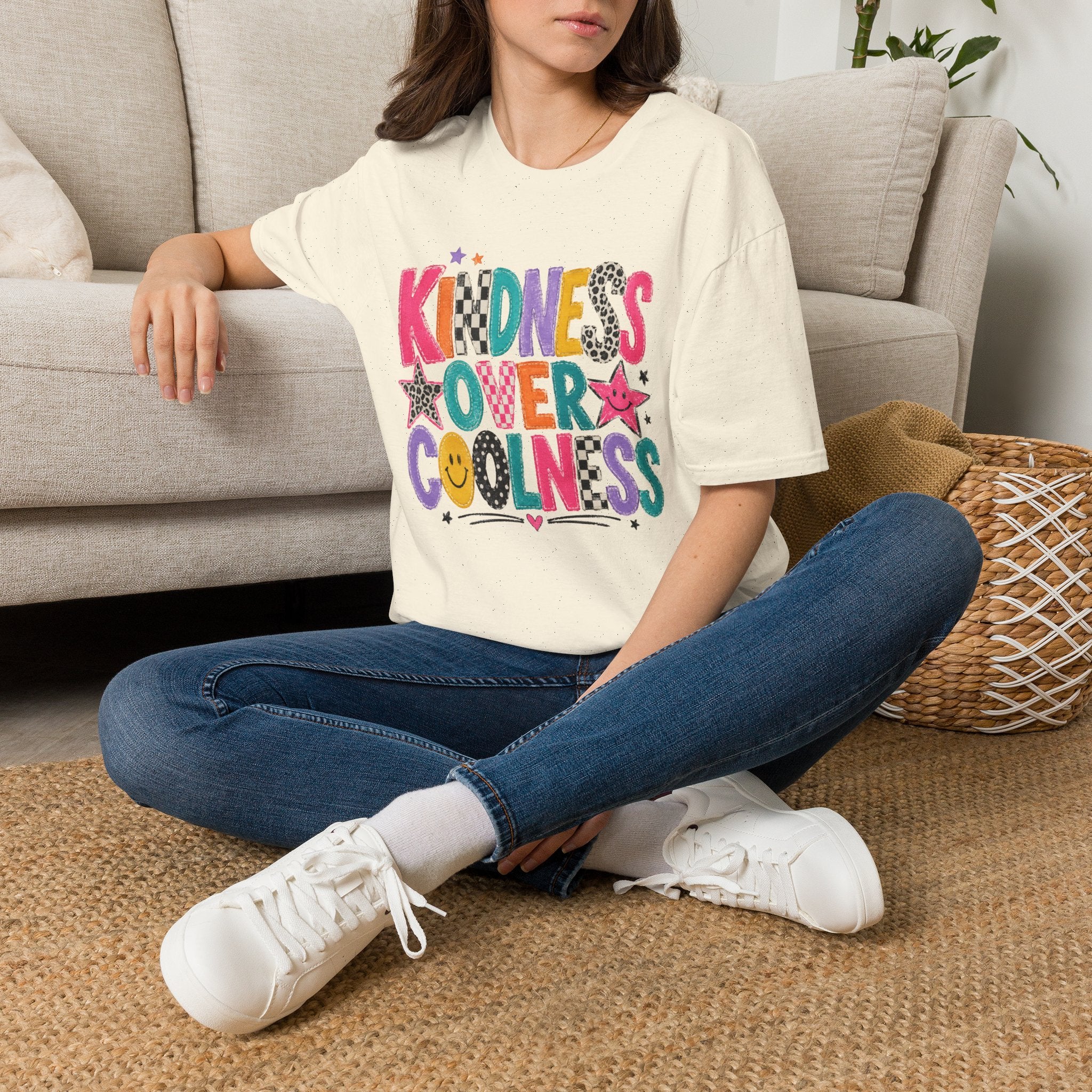 Kindness Over Coolness Teacher Shirt | Retro Back to School Tee | Positive School Shirt