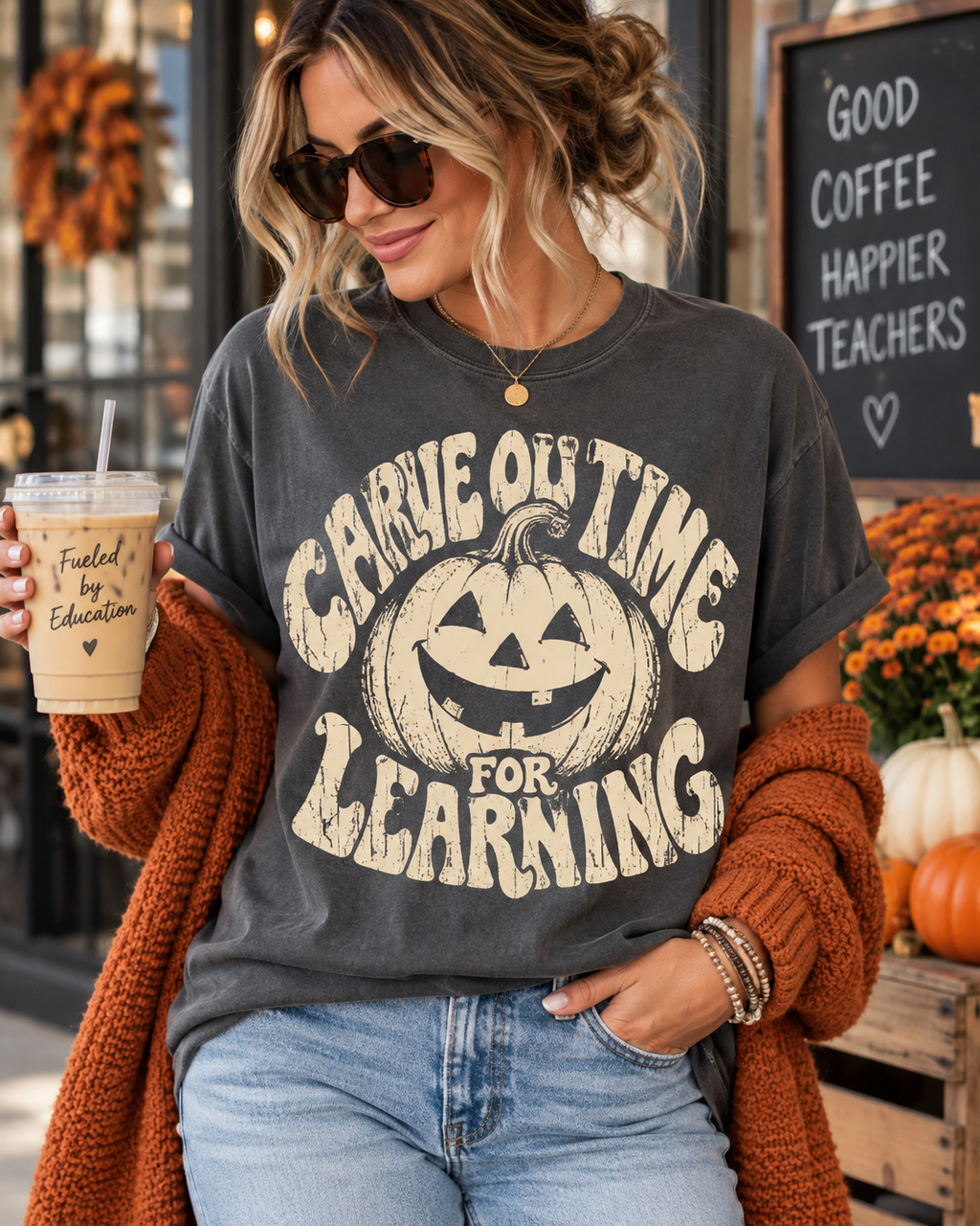 Carve Out Time for Learning – Fall Teacher Shirt