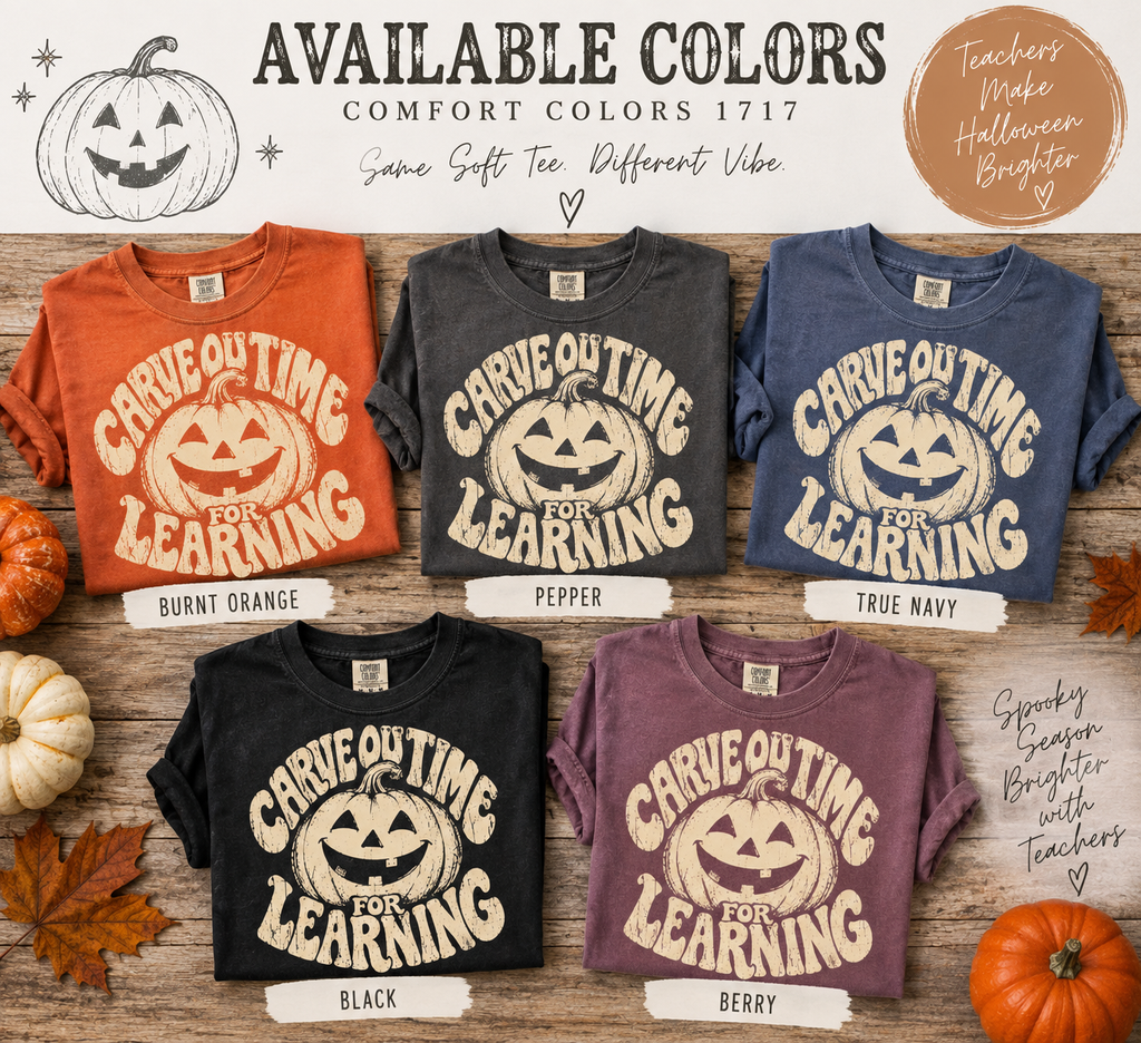 Carve Out Time for Learning – Fall Teacher Shirt