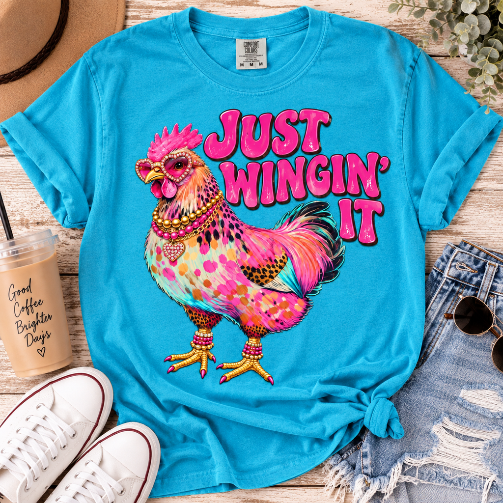 Winging It Retro Graphic Tee | Funny Everyday Shirt
