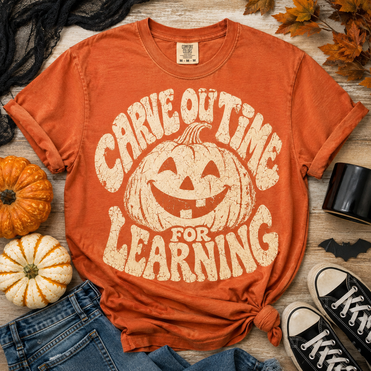 Carve Out Time for Learning – Fall Teacher Shirt