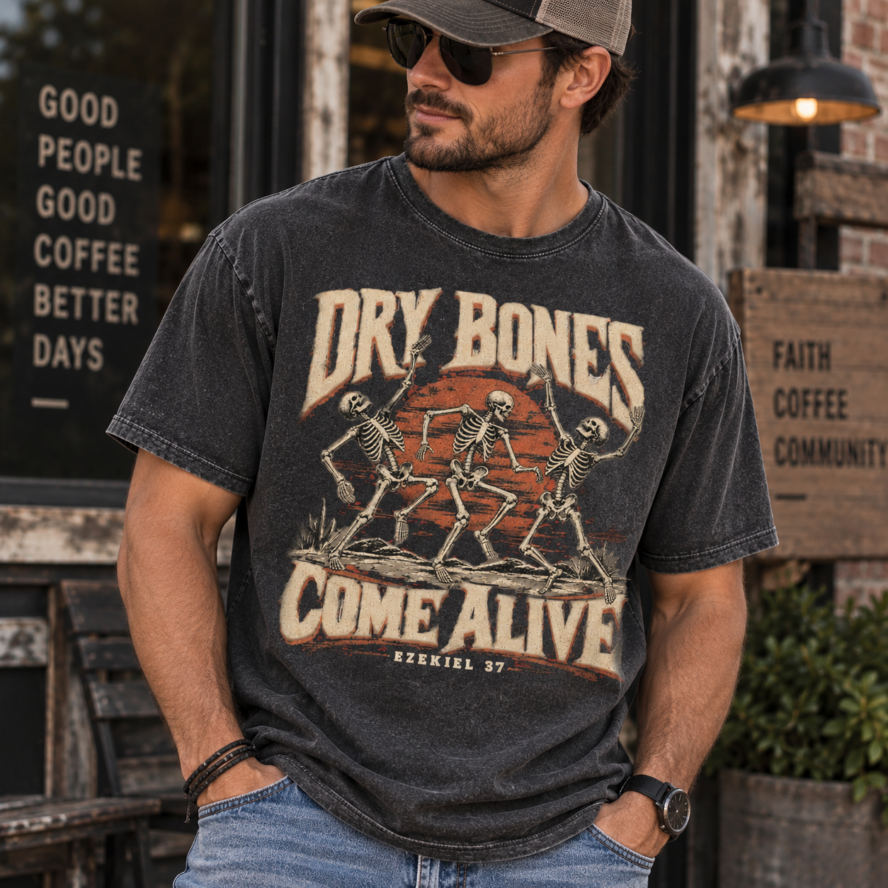 Dry Bones Come Alive | Ezekiel 37 Christian Comfort Colors Tee