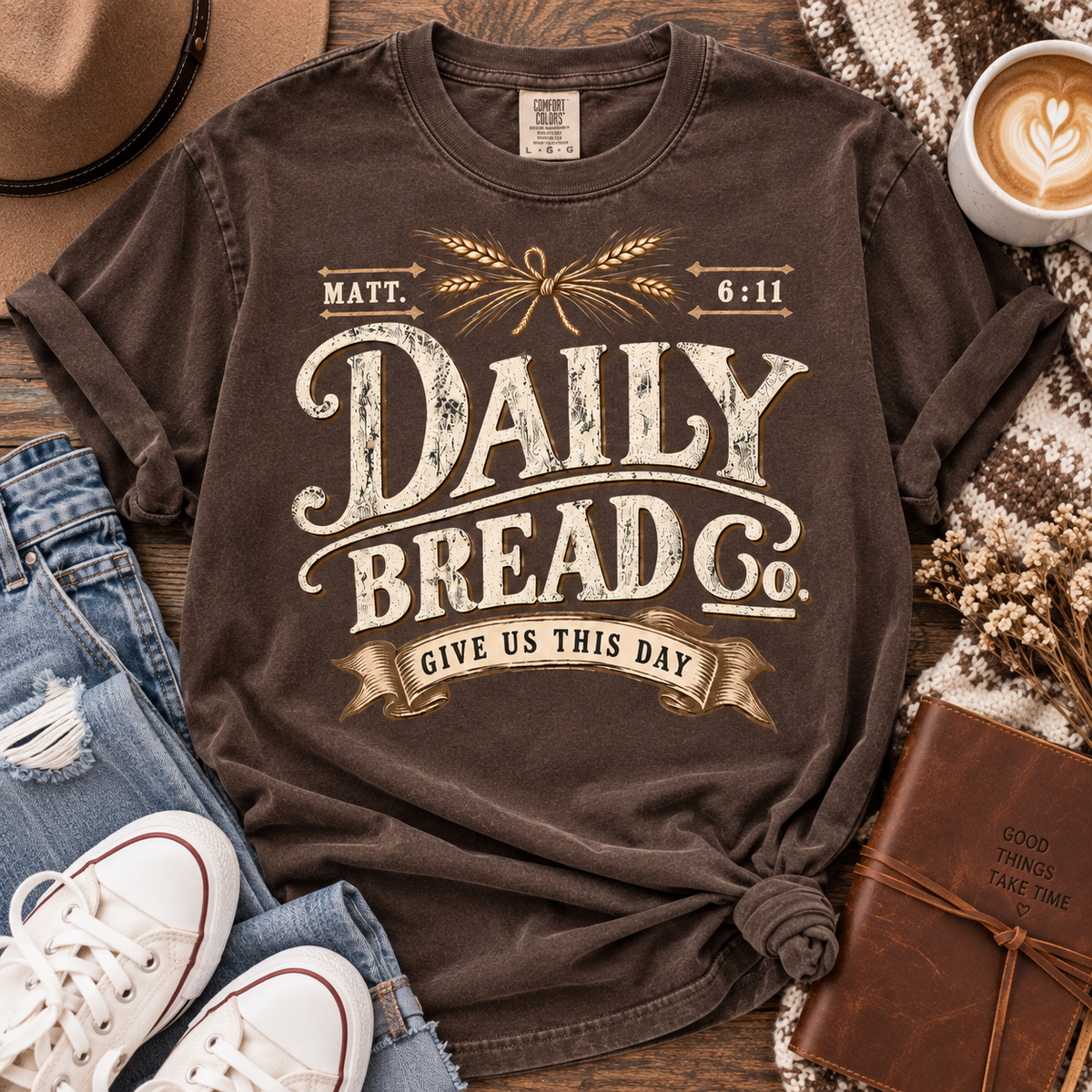 Give Us This Day Our Daily Bread Faith Tee