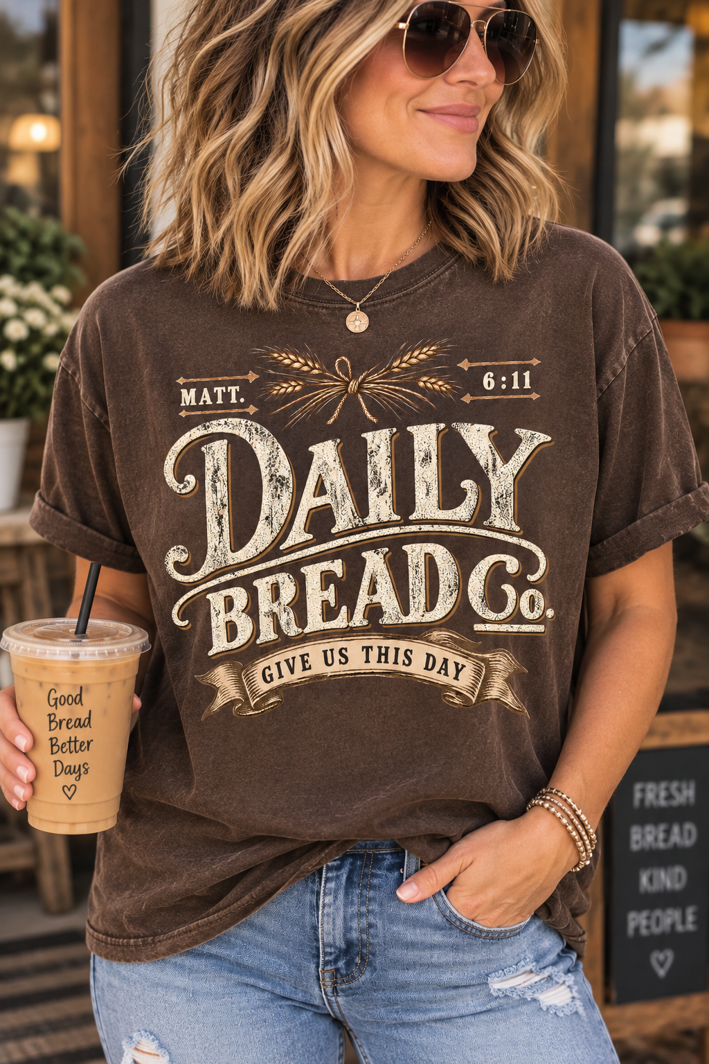 Give Us This Day Our Daily Bread Faith Tee
