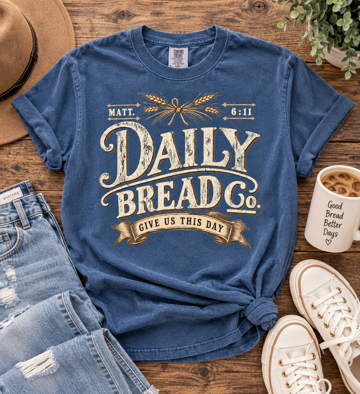 Give Us This Day Our Daily Bread Faith Tee