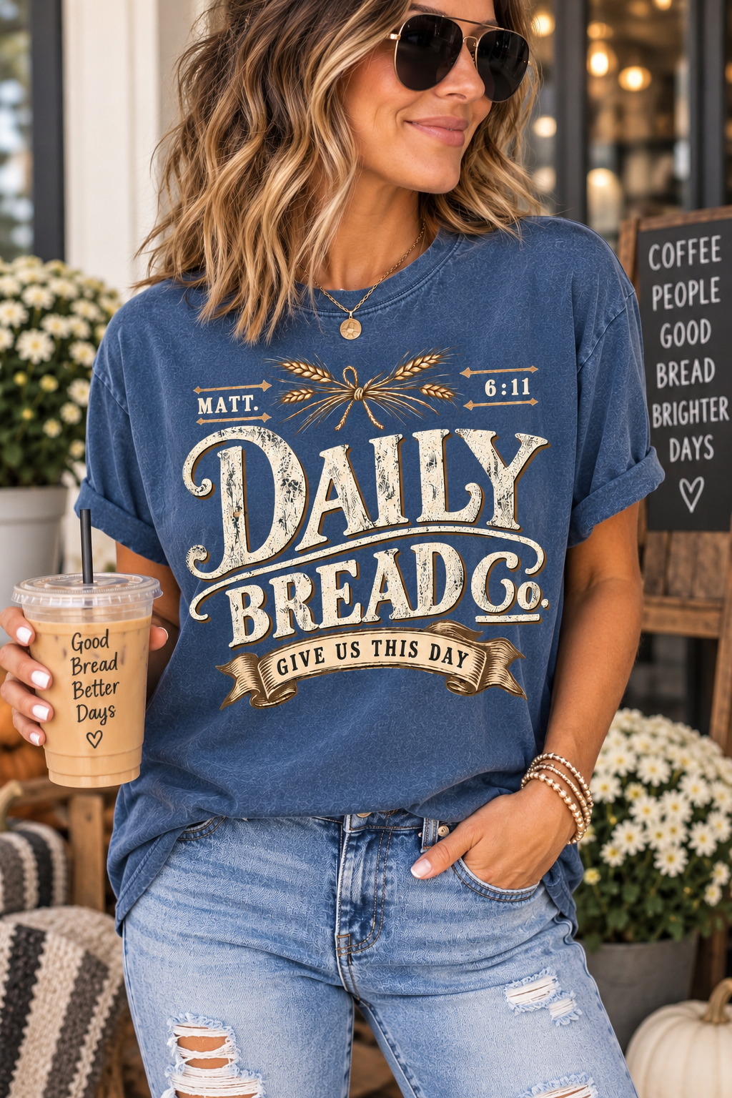 Give Us This Day Our Daily Bread Faith Tee