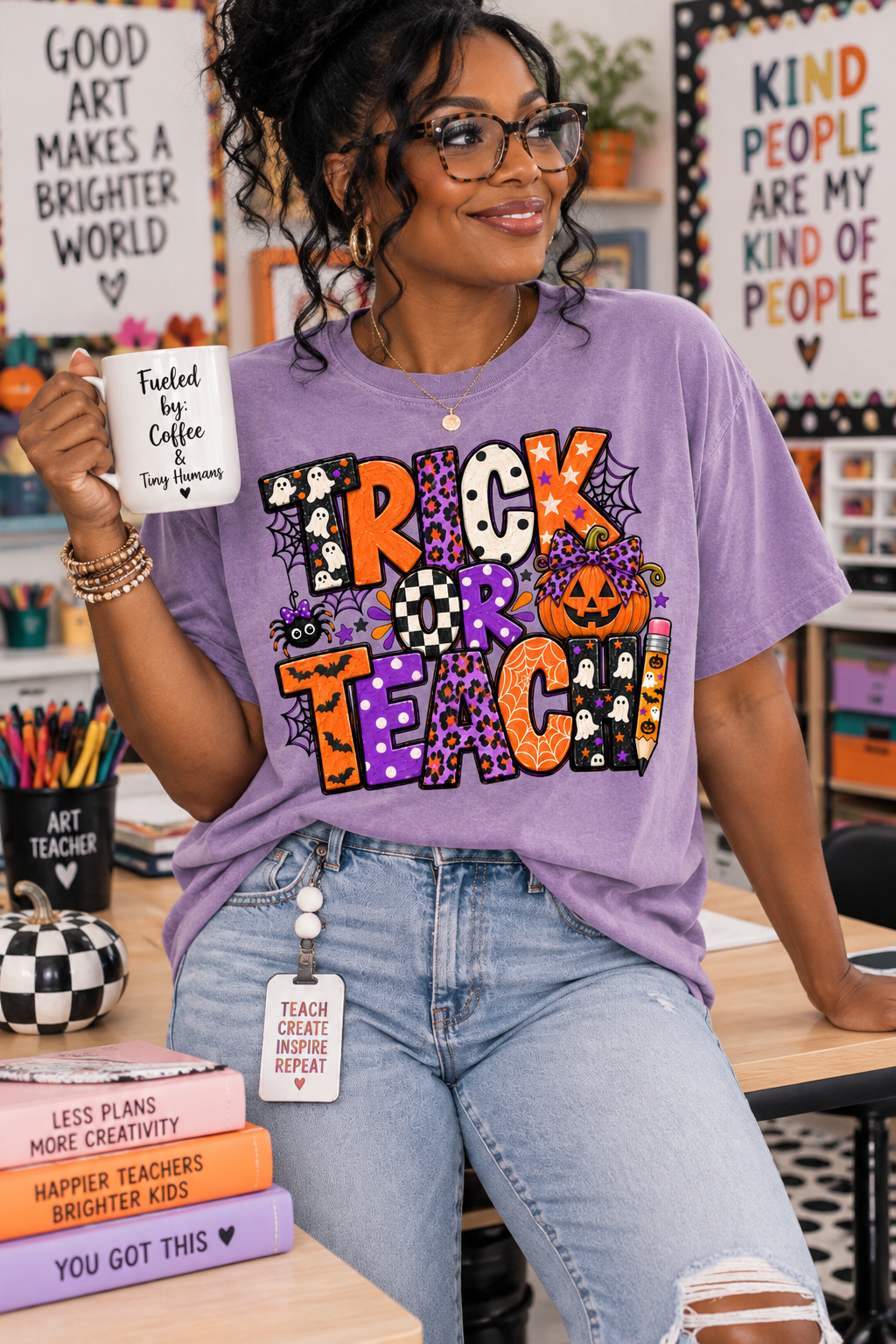 Trick or Teach Halloween Teacher Tee