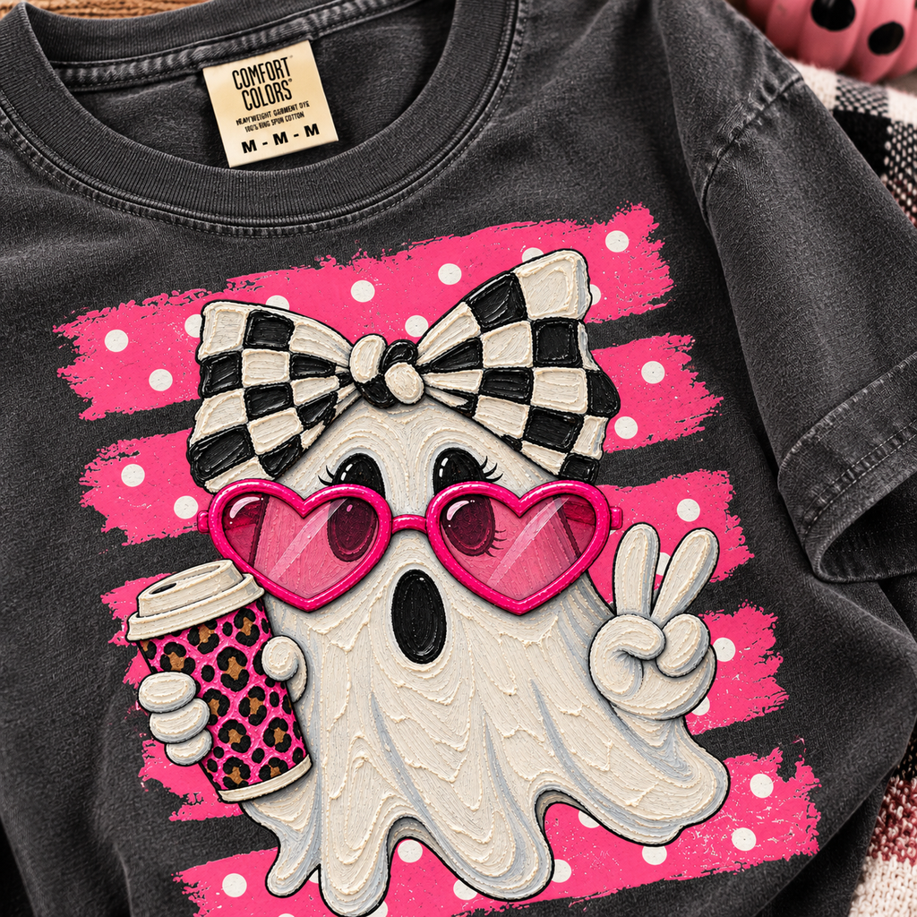 Pink Ghost Halloween Shirt